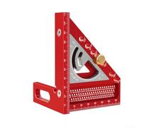 A, équerre multi-angles avec goupille de positionnement d'angle et trous de traçage carrés en T, règle d'angle en métal pour une mesure précise de 0 à 180 degrés, compatible avec les objets ronds