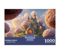 A Estate Surrounded by Clouds 1000 Pièces Papier Premium Puzzle Hobbit-Style Village Méditatif Jigsaw Déco Maison pour Enfants 38x26cm/1000pcs