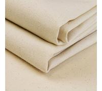 A-Express 100% Coton Naturel - Tissu Calico au Mètre - Naturel non blanchi Matériel d'artisanat - 150 cm 60" Pouces Large - 155 GSM Poids Toile pour la peinture, Couture - 5 Mètre 500cm x 150cm