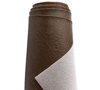 A-Express Lourd épais Simili Cuir Tissu à Texture Grainée Similicuir Vinyle Tissu en Imitation Cuir Automobile Décoration Intérieure Matière - Marron foncé Demi Mètre 50cm x 140cm