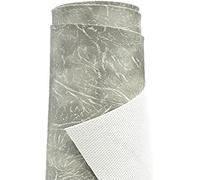 A-Express Lourd épais Simili Cuir Tissu à Texture Grainée Similicuir Vinyle Tissu en Imitation Cuir Automobile Décoration Intérieure Matière - Argent 1 Mètre 100cm x 140cm