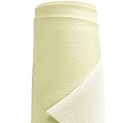 A-Express Lourd épais Simili Cuir Tissu à Texture Grainée Similicuir Vinyle Tissu en Imitation Cuir Automobile Décoration Intérieure Matière - Crème 2 Mètre 200cm x 140cm