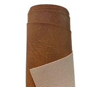 A-Express Lourd épais Simili Cuir Tissu à Texture Grainée Similicuir Vinyle Tissu en Imitation Cuir Automobile Décoration Intérieure Matière - Marron clair Demi Mètre 50cm x 140cm