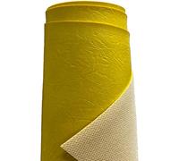 A-Express Lourd épais Simili Cuir Tissu à Texture Grainée Similicuir Vinyle Tissu en Imitation Cuir Automobile Décoration Intérieure Matière - Jaune 2 Mètre 200cm x 140cm