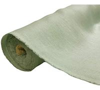 A-Express Naturel Pure 100% Tissu en lin Douce Matériel Couture Mode Sac 140 largeur - 1 Mètre 100cm x 140cm Vert d'eau