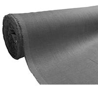 A-Express Naturel Pure 100% Tissu en lin Douce Matériel Couture Mode Sac 140 largeur - 1 Mètre 100cm x 140cm Gris foncé