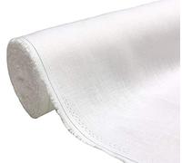 A-Express Naturel Pure 100% Tissu en lin Douce Matériel Couture Mode Sac 140 largeur - 2 Mètre 200cm x 140cm Blanc