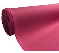 A-Express Naturel Pure 100% Tissu en lin Douce Matériel Couture Mode Sac 140 largeur - 2 Mètre 200cm x 140cm Magenta