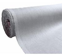 A-Express Naturel Pure 100% Tissu en lin Douce Matériel Couture Mode Sac 140 largeur - 5 Mètre 500cm x 140cm Gris clair