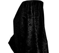 A-Express Prime Douce Velours écrasé En tissu Matériel Rideaux Coussin Robe 140 largeur - 2 Mètre 200cm x 140cm Noir