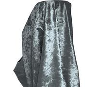 A-Express Prime Douce Velours écrasé En tissu Matériel Rideaux Coussin Robe 140 largeur - 5 Mètre 500cm x 140cm Gris acier