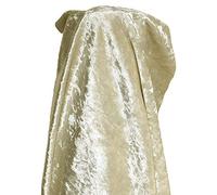 A-Express Prime Douce Velours écrasé En tissu Matériel Rideaux Coussin Robe 140 largeur - Demi Mètre 50cm x 140cm Crème