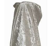 A-Express Prime Douce Velours écrasé En tissu Matériel Rideaux Coussin Robe 140 largeur - Demi Mètre 50cm x 140cm Gris perle