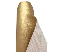 A-Express Simili Cuir à Grain Imitation Cuir Tissu Texturé Vinyle Tissu en cuir Matière Vendu au mètre - Or Brillant 5 Mètre 500cm x 140cm