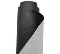 A-Express Simili Cuir à Grain Imitation Cuir Tissu Texturé Vinyle Tissu en cuir Matière Vendu au mètre - Noir 5 Mètre 500cm x 140cm