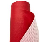 A-Express Simili Cuir à Grain Imitation Cuir Tissu Texturé Vinyle Tissu en cuir Matière Vendu au mètre - Rouge 2 Mètre 200cm x 140cm