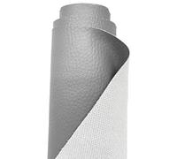 A-Express Simili Cuir à Grain Imitation Cuir Tissu Texturé Vinyle Tissu en cuir Matière Vendu au mètre - Gris 1 Mètre 100cm x 140cm