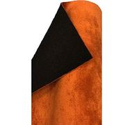 A-Express Tissu Velours Faux Suède Matériel décoration couverture robe de costume la couture tissu belle chute douce vendu au mètre - Orange Demi Mètre 50cm x 145cm