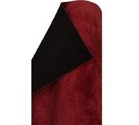 A-Express Tissu Velours Faux Suède Matériel décoration couverture robe de costume la couture tissu belle chute douce vendu au mètre - Bourgogne 1 Mètre 100cm x 145cm