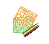 A&F Pochoirs à colorier avec stylos