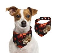 A Feast of Roses and Chrysanthemums Bandana pour chiens de petite, moyenne et grande taille, écharpe triangle pour chat ou garçon