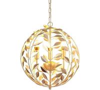 - à Feuilles en Or Moderne LED Pendre en Fer forgé luminaire de Plafond de Bille de Plafond E14 3 lumières - Salle de personnalité Suspendue Lampe au Plafond