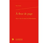 À fleur de page Tom Conley (Auteur), Mireille Huchon (Collection dirigée par)