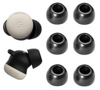 A-Focus Lot de 3 paires d'embouts d'oreille en mousse à mémoire de forme pour Pixel Buds Pro 2 - Confortables - Sans douleur en silicone - Compatibles avec Google Pixel Buds 2 Pro - Noir M