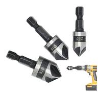 à Fraiser et Chanfreiner - Lot de 3 pour Travail Précis du Bois - Mèche à lamifier à queue hexagonale,pour Travail du Bois, Projets de Bricolage, Menuisiers Passionnés