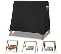 A-Frame-Housse Balancelle, Housse Protection Balancelle De Jardin, Tissu Oxford 600d Robuste Avec Housse De BalançOire De Porche ImperméAble Et RéSistante Aux Uv, Toit Pointu (215*143*174CM,Schwarz)