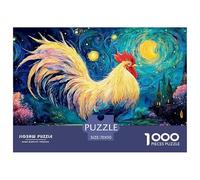 A Full-Body Shot of A Rooster 1000 Pcs Carton Premium Coffret De Puzzles Farm Animal Stimulant Et Éducatif Défi Unique Puzzles As Birthday Gifts 70x50cm/1000pcs