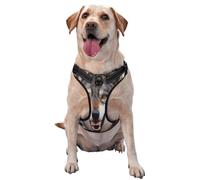 A Furry Wolf's Head Harnais pour chien de petite, moyenne et grande taille - Sangles réfléchissantes, ajustement réglable avec boucles à dégagement rapide