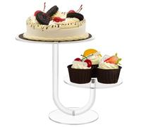 À Gâteau Clair | À Cupcakes Réglable Et Élégant en Acrylique Transparent À 2 Niveaux | Présentoir À Desserts en Forme d'arbre, À Gâteaux, pour Mariages, Anniversaires, Fêtes Pr