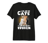 A Girl and Her Cats Funny Cats Lovers Cat Kitten Kitty T-Shirt Haut de Gamme