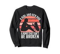 A Girl and Her Dog A Bond That Can't Be Broken Chien Vintage Sweatshirt