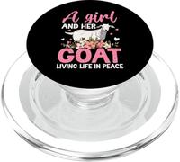 A Girl and Her Goat Living Life in Peace PopSockets PopGrip pour MagSafe