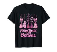 A Girl Gotta Have Options Pastel Witch Broom Kawaii Hallowee T-Shirt