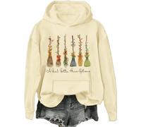 A Girl Gotta Have Options Sweat-shirt à capuche pour femme Halloween sorcières Nœud floral Balai Chemises graphiques, Khika-h, L