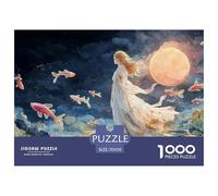 A Girl in an Elegant Dress 1000 Pcs Carton Extra-épais Lot de Puzzles Kitten Stimulant Et Éducatif Jeu Familial Puzzles As Birthday Gifts 70x50cm/1000pcs