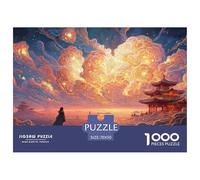 A Girl Stands on The Horizon 1000 Pièces Puzzles Moonlit Temple Défiant Et Éducatif Puzzle pour Adultes Et Enfants Jeu Créatif 70x50cm/1000pcs