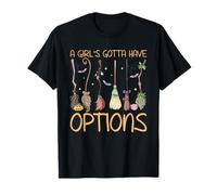 A Girl's Gotta Have Options Sorcières d'halloween rétro T-Shirt