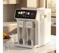 à glaçons de comptoir tout-en-un avec distributeur de glace pilée et deau froide, capacité journalière de 15 kg, remplissage automatique, idéale les bars à domicile et les fêtes.