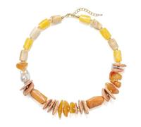 A Golden Cloud Collier de perles colorées irrégulières pour femme, collier de perles en acrylique arc-en-ciel, bijoux tendance