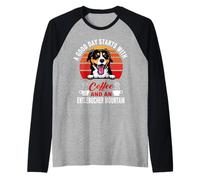 A Good Day Starts with Coffee & an Entlebucher Mountain Dog Manche Raglan