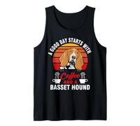A Good Day Starts with Coffee and A Basset Hound Dog Puppy Débardeur