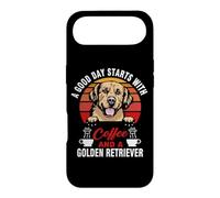 A Good Day Starts with Coffee and A Golden Retriever Dog Coque pour iPhone Air