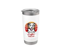A Good Day Starts With Coffee And Australian Shepherd Dog Gobelet isotherme en acier inoxydable double paroi