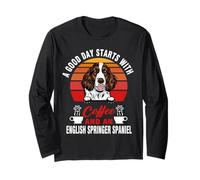 A Good Day Starts with Coffee and English Springer Spaniel Manche Longue