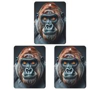 A Gorilla Lot de 3 désodorisants carrés à suspendre pour voiture, maison, bureau, style gris