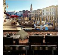 À Grande Échelle En Trois Dimensions Architecture Rivières Rues Papier Peint 3D Installation Facile Intissé Tapisserie Bureau Salon Canapé Chambre Décoration Murale-350cm×256cm